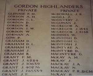 Robert Gordon, The Gordon Highlanders