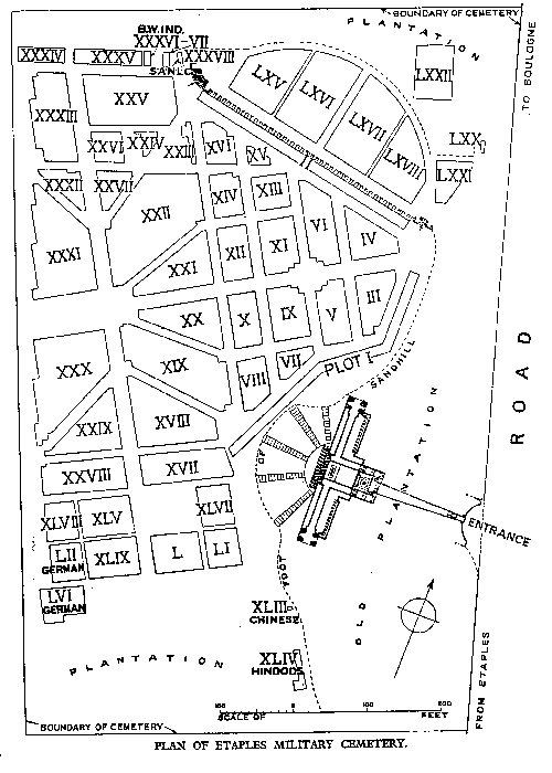 Etaples Cemetery Plan