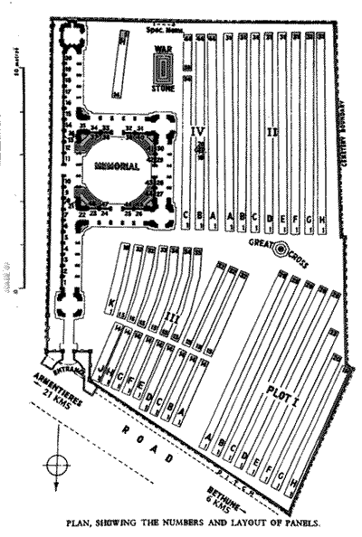 Plan of Le Touret Cemetery