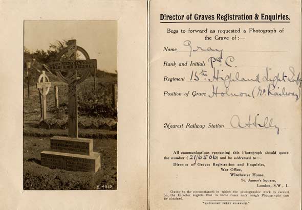 Graves Registration photograph, 1917