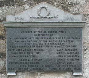 Leslie Parish War Memorial