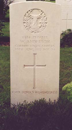 The headstone of William Anderson