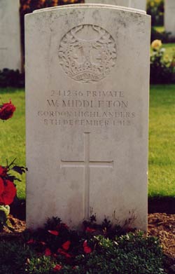 The grave of Wm Middleton