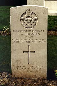 The grave of  Flt Sgt  Carl Bergsten, RCAF