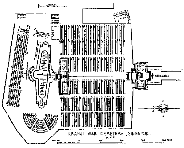 Plan of Kranji War Cemetery, Singapore
