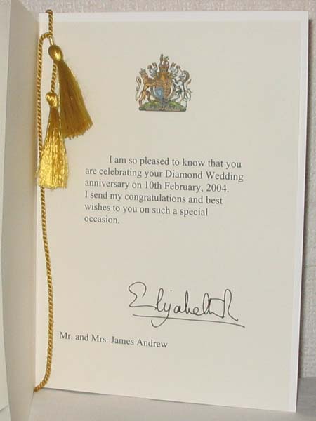 Queen's greeting card